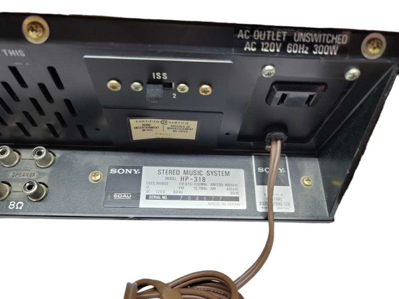 Vintage Sony HP-318 Stereo Music System  %