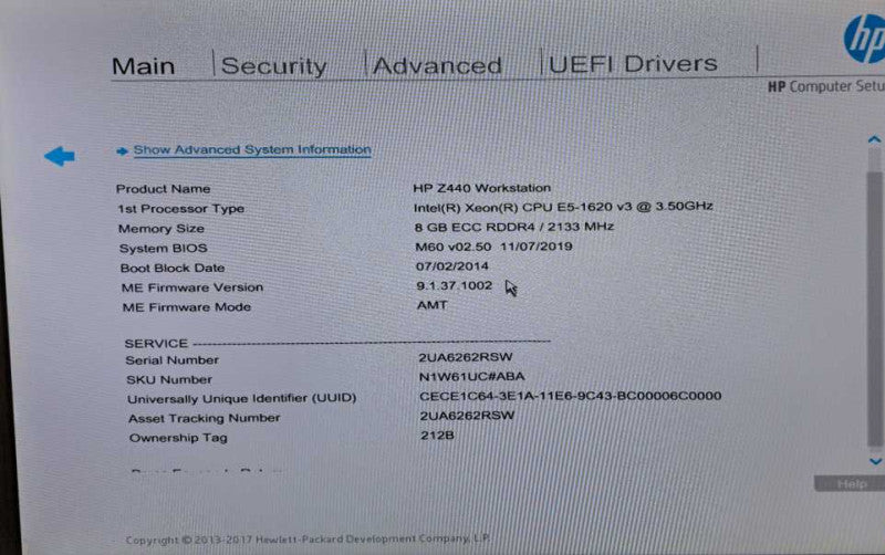 HP Z440 Xeon E5-1620 v3 @ 3.50GHz 8GB DDR4 Quadro K2200 *READ* )