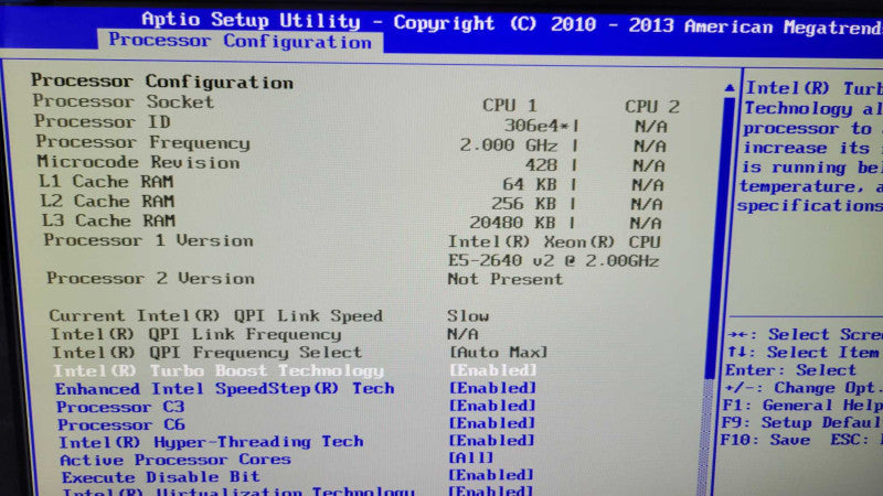 Intel Xeon E5-2640 v2 | 32GB RAM | NO HDD | Intel RAID | 2xPSU %