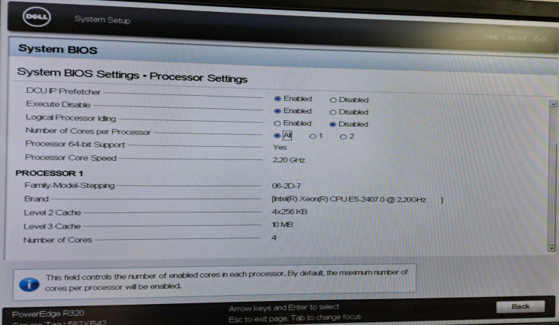 Dell PE R320 Xeon E5-2407 @ 2.20GHz 16GB Ram 2x 350W PSU No RAID )