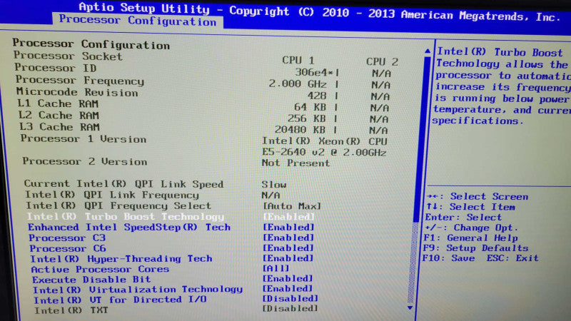 Intel Xeon E5-2640 v2 | 32GB RAM | NO HDD | Intel RAID | 2xPSU %