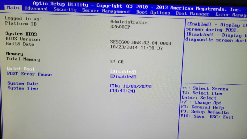 Intel Xeon E5-2640 v2 | 32GB RAM | NO HDD | Intel RAID | 2xPSU %