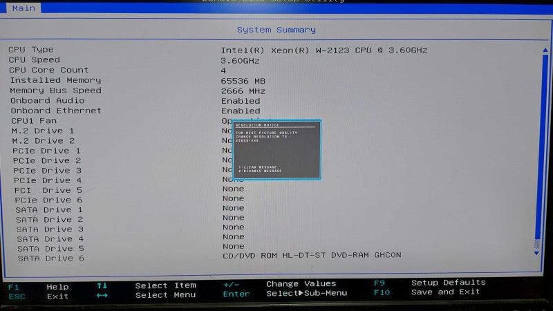 Lenovo P520 Xeon W-2123 @ 3.60ghz / 64gb ram / FirePro W2100 GPU #