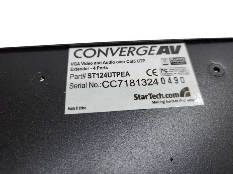 StarTech 4 Port VGA and Audio over Cat 5 Video Extender (ST124UTPEA) - &