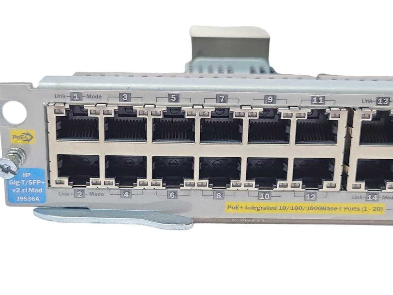 HP J9536A 20-Port GIG-T PoE+ 2-Port SFP+ V2 ZL Expansion Module _