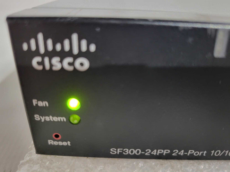 Cisco SF300-24PP 24-Port Fast 10/100 Ethernet PoE+ Managed Switch !