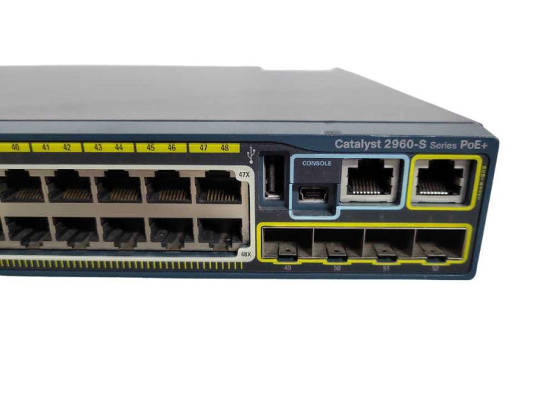 Cisco Catalyst 2960-S 48 Port POE+ Switch WS-C2960S-48LPS-L / fact reset !