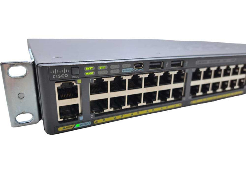 Cisco WS-C2960X-48FPD-L 48 Port Gigabit PoE+ 740W 2x 10G SFP+ | + Stack Mod )