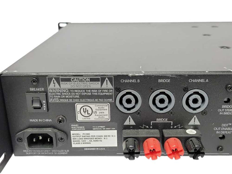 Peavey PV Series PV-900 Stereo Power Amplifier, READ _