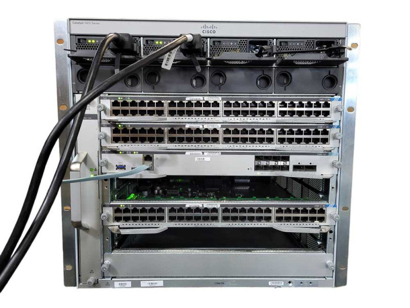 Cisco Catalyst 9400 Series Switch C9407R w/ 1x C9400-SUP-1, 3x C9400-LC-48U $