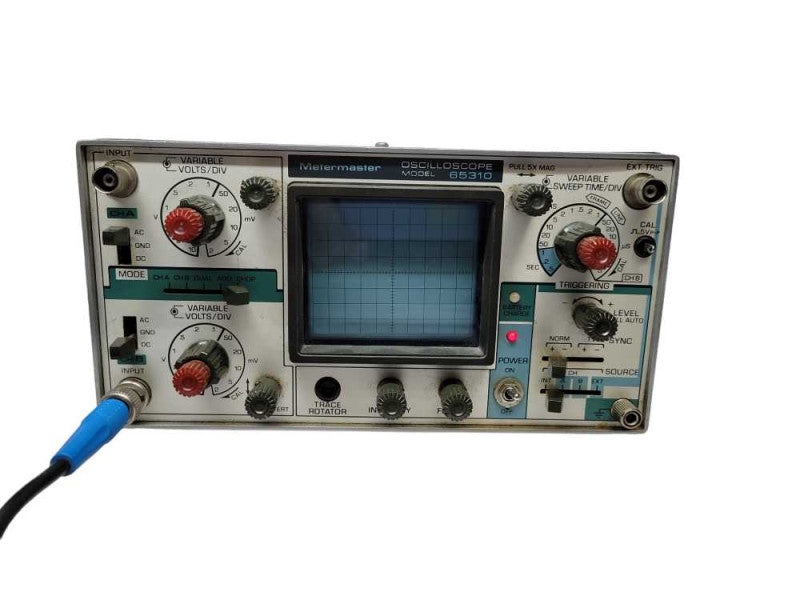 Vintage MeterMaster 3\\" DUAL TRACE Portable Scope (65310) 1980s %