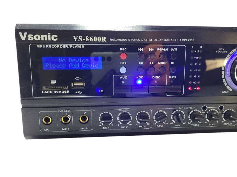 VSONIC VS-8600R PROFESSIONAL POWERFUL KARAOKE VOCAL AMPLIFIER READ $