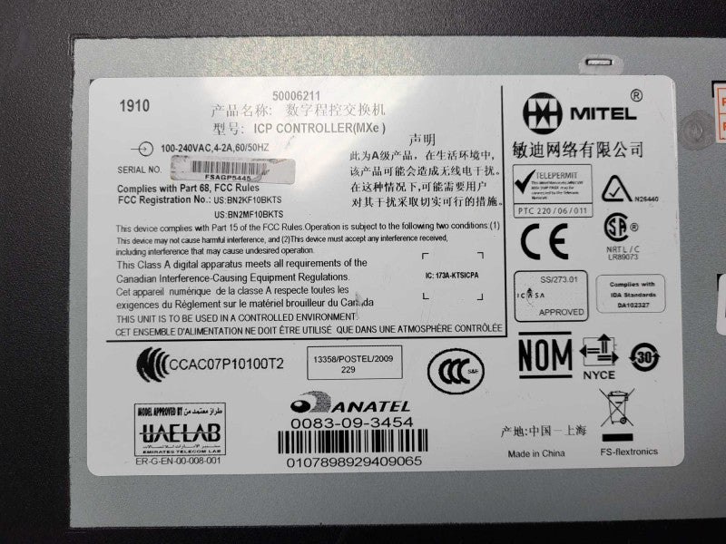 Mitel 3300 MXe Controller 50006211 $