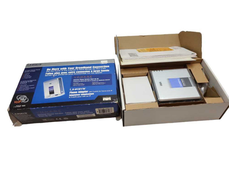 Linksys PAP2 Voip Adapter Voip Gateway Internet Phone 2 &