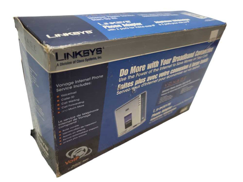 Linksys PAP2 Voip Adapter Voip Gateway Internet Phone 2 &
