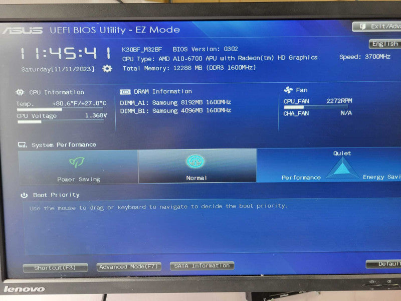 Asus M32BF Desktop PC, AMD A10-6700 3.7GHz, 12GB RAM, No HDD _
