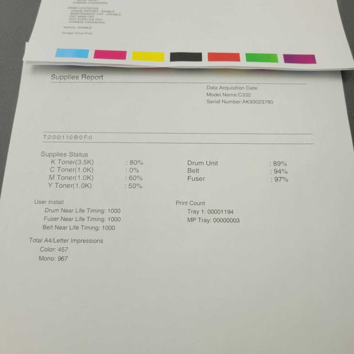 OKI DATA Okidata C332 A4 High Definition Digital Color Printer N34342A -