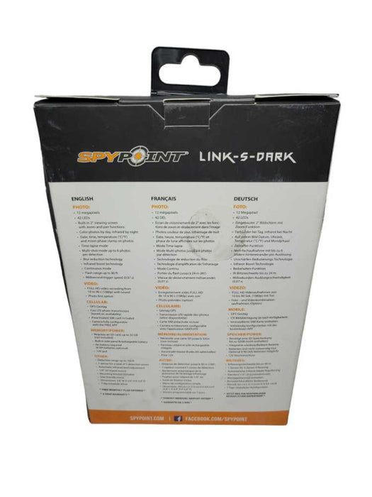 SPYPOINT Link-S-Dark SOLAR LTE Trail Camera 12 Megapixel %