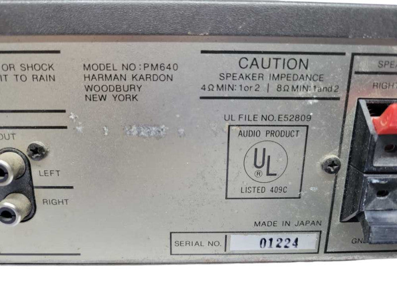 Harmon Kardon PM640 Integrated High Current Amplifier %