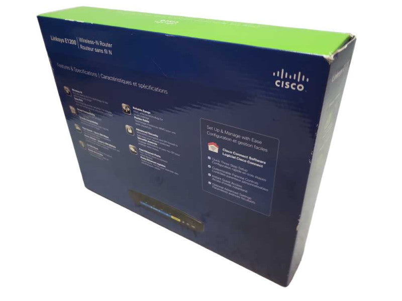 Cisco Linksys E1200 4-Port Gigabit Ethernet Dual-Band Wireless Router &