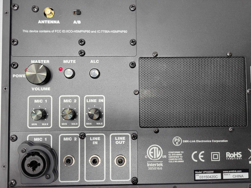 Intertek VP3320W Ultra-Portable Presentation System with Case and 2x MICs SEE _