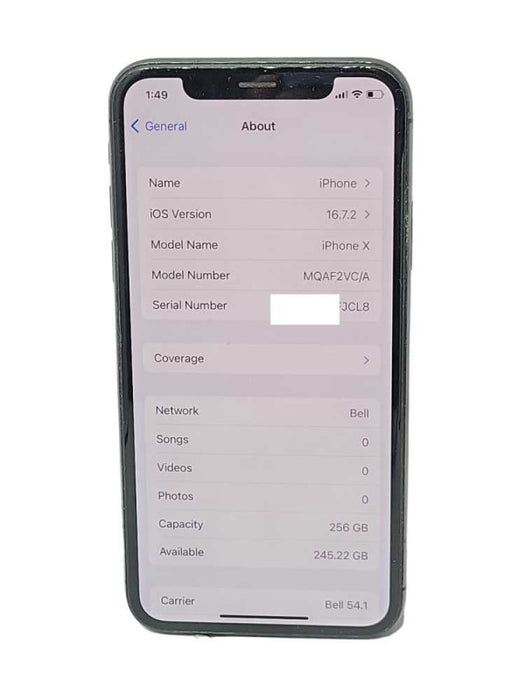 Apple iPhone X 256GB UNLOCKED _