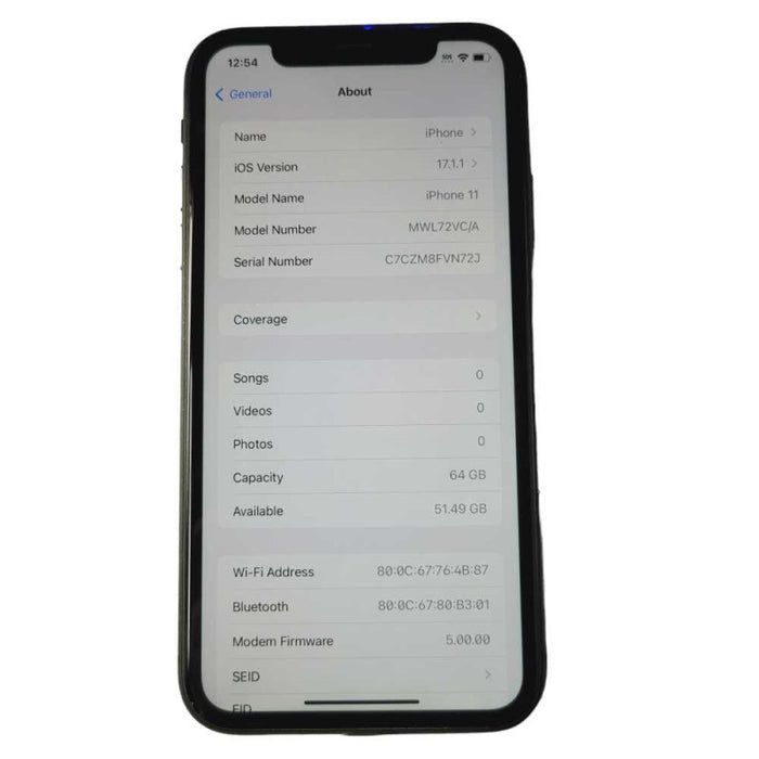 Apple iPhone 11 64GB UNLOCKED READ  -