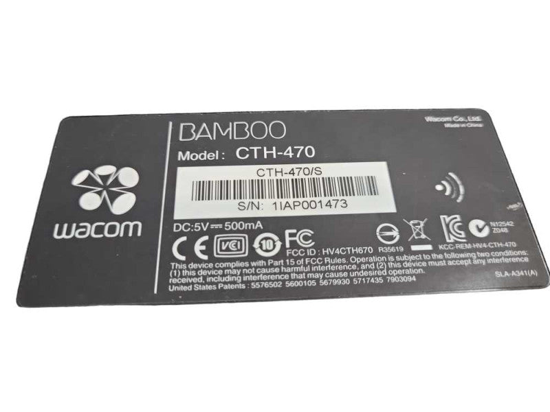 Wacom Bamboo Capture Digital Photo Editing Tablet Drawing CTH470 &