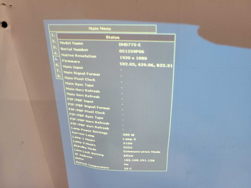 Christie DHD775-E DLP Projector with 3470 Total Hours, READ _
