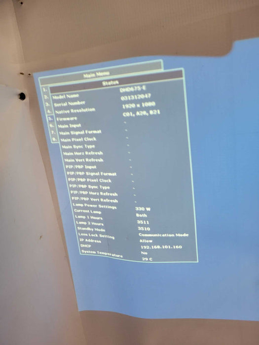 Christie DHD675-E HD DLP Digital Projector, 9791 Total Hours, READ _