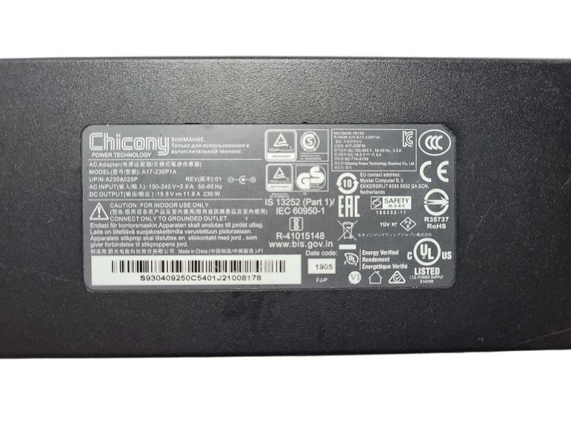 Chicony A17-230P1A 19.5V 11.8A 230W Charger 5.5*2.5mm for MSI/Gigabyte Q$