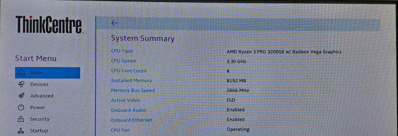 Lenovo ThinkCentre M75q-1 | Ryzen 3 PRO 3200GE @ 3.30GHz 8GB DDR4 + Adapter )