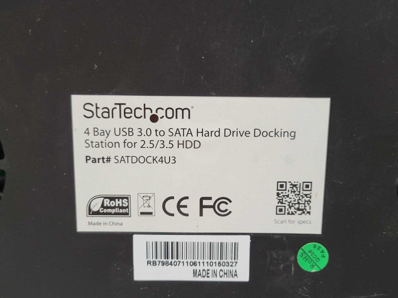 Startech 4 Bay USB 3.0 to SATA HDD Docking station for 2.5/3.5 SATDOCK4U3 SEE _