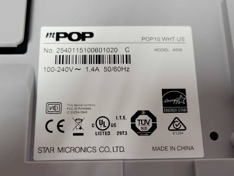 Star Micronics mPOP POP10 WHT US Receipt Printer and Cash Drawer Combo SEE _