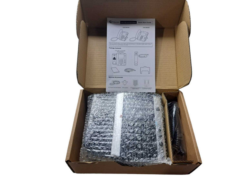 New | Polycom VVX 501 VOIP PoE Phone for Skype | 2200-48500-019 Q)