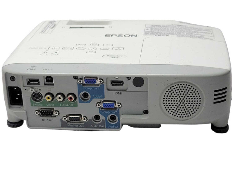 Epson PowerLite S17 H568A 2086 Normal Lamp Hours, No Remote controller _