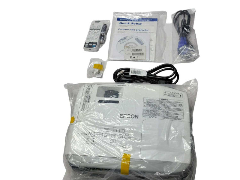 Open Box Epson PowerLite X17 H569A 2700 Lumens 3LCD Projector 0 Lamp hrs _