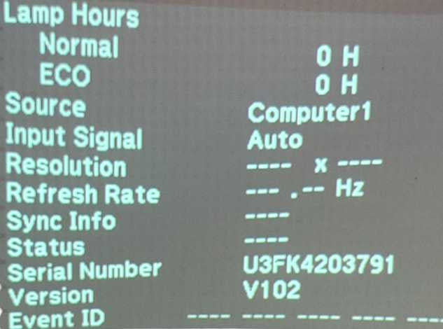 Open Box Epson PowerLite X17 H569A 2700 Lumens 3LCD Projector 0 Lamp hrs _