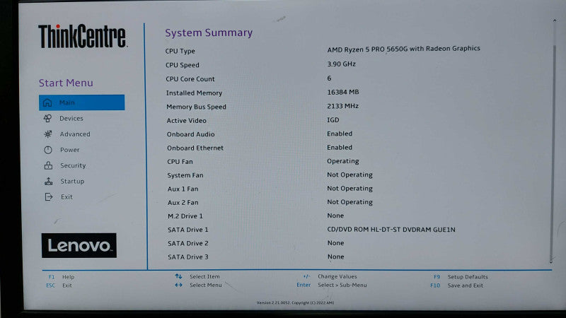 Lenovo Thinkcenter M75S Gen2 SFF Ryzen 5 Pro 5650G 3.90ghz / 16gb ram / READ #
