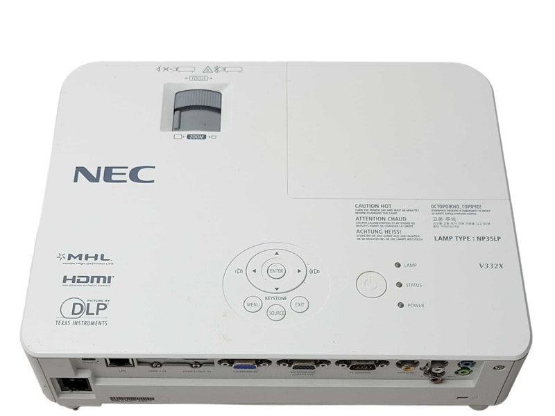 NEC V332X DLP Projector HDMI, No Remote controller READ _