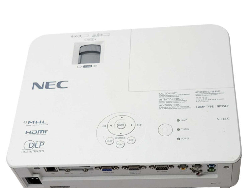 NEC V332X DLP Projector HDMI 3069 Lamp Hours, No Remote controller _