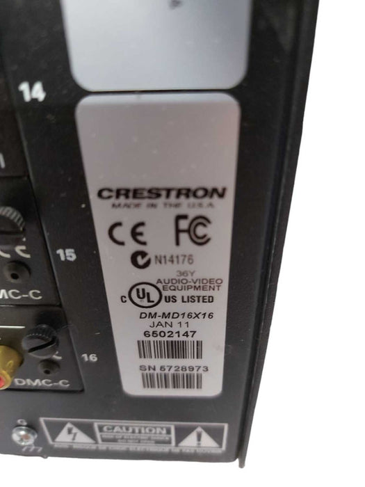 Crestron DM-MD16X16 Digital Media Switcher W/ Cards - See below #
