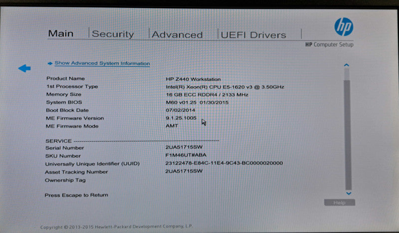 HP Z440 Xeon E5-1620 v3 @ 3.50GHz 16GB DDR4 Quadro K4200 GPU 700W PSU )