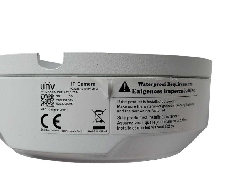 unv IP Camera IPC322SR3-DVPF28-G Security Camera, READ _