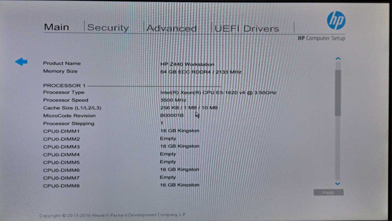 HP Z440 WorkStation Xeon E5-1620 v4 @ 3.50GHz 64GB DDR4 K620 GPU )
