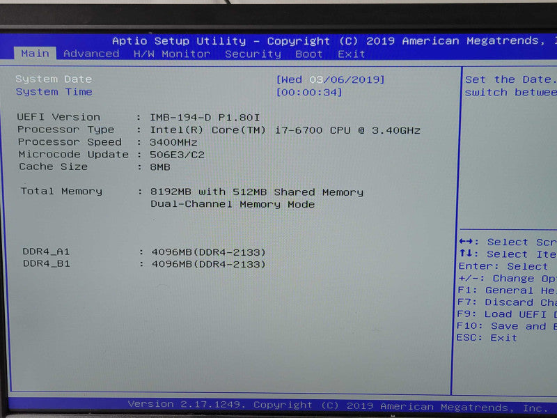 Custom/Desktop PC, Core I7-6700 3.4GHz, 8GB RAM, No HDD _