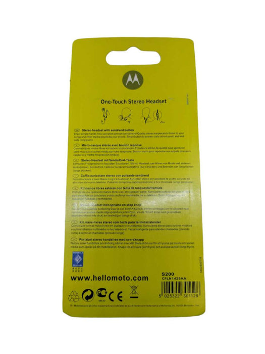 Motorola S200 Black In-Ear Earphones %