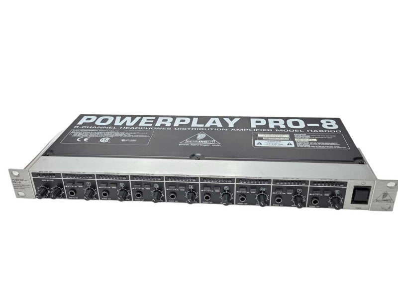 Behringer PowerPlay Pro-8 8-Channel headphones Distribution Amplifier HA8000 _