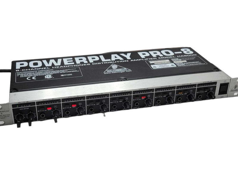 Behringer PowerPlay Pro-8 8-Channel headphones Distribution Amplifier HA8000 _