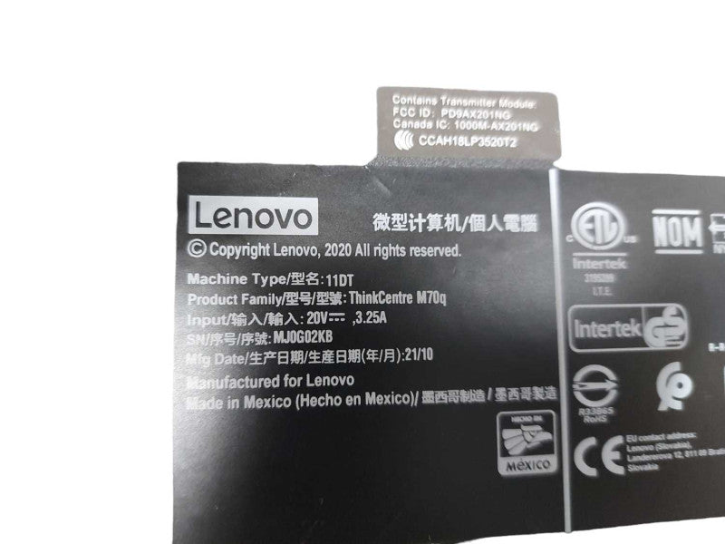 Lenovo 11DT m70Q USFF i3-10100T @ 3.00ghz / 8gb ram / READ #